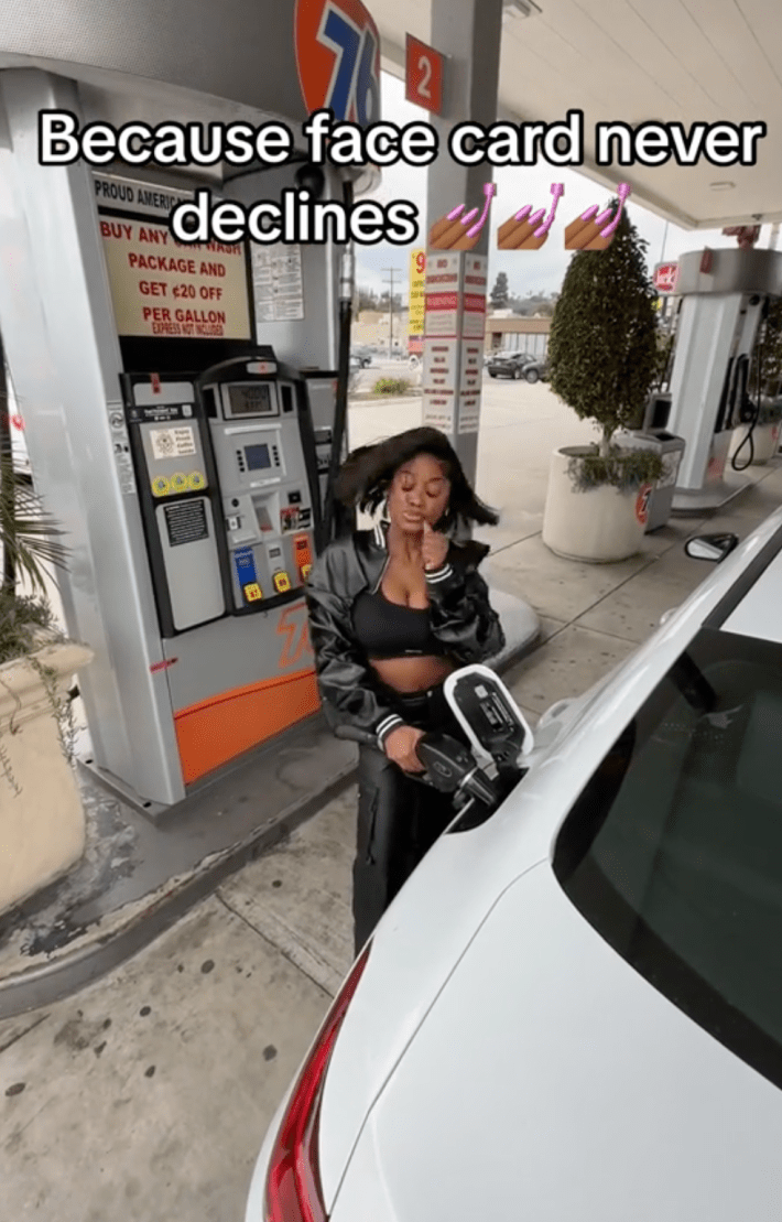 face card never declines meme about getting gas