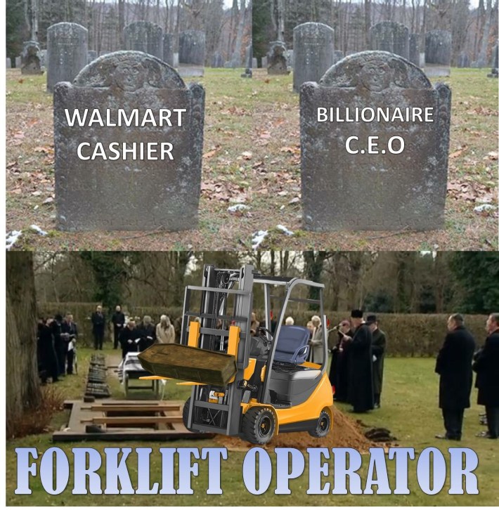 walmart cashier billionaire ceo forklift operator