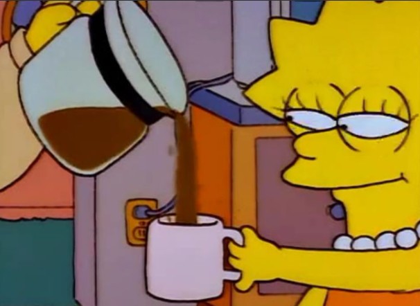 lisa simpson coffee meme original