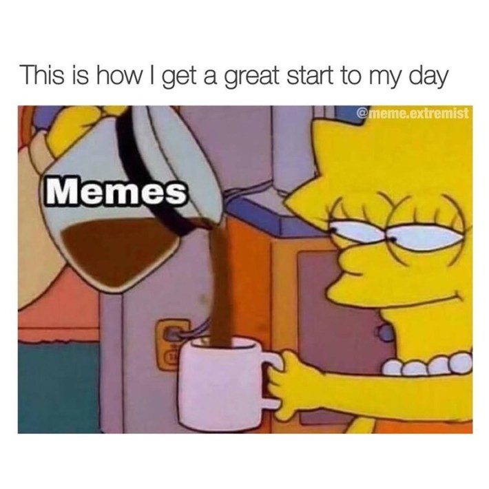 memes lisa simpson coffee