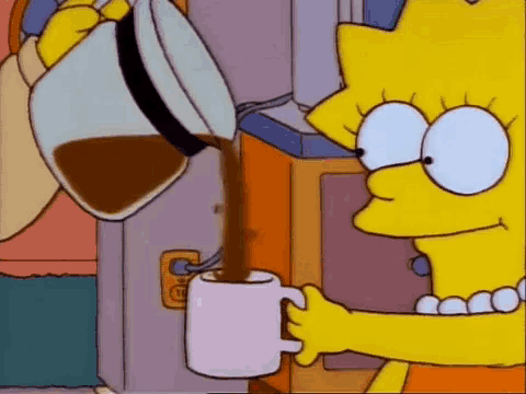 lisa simpsono coffee gif