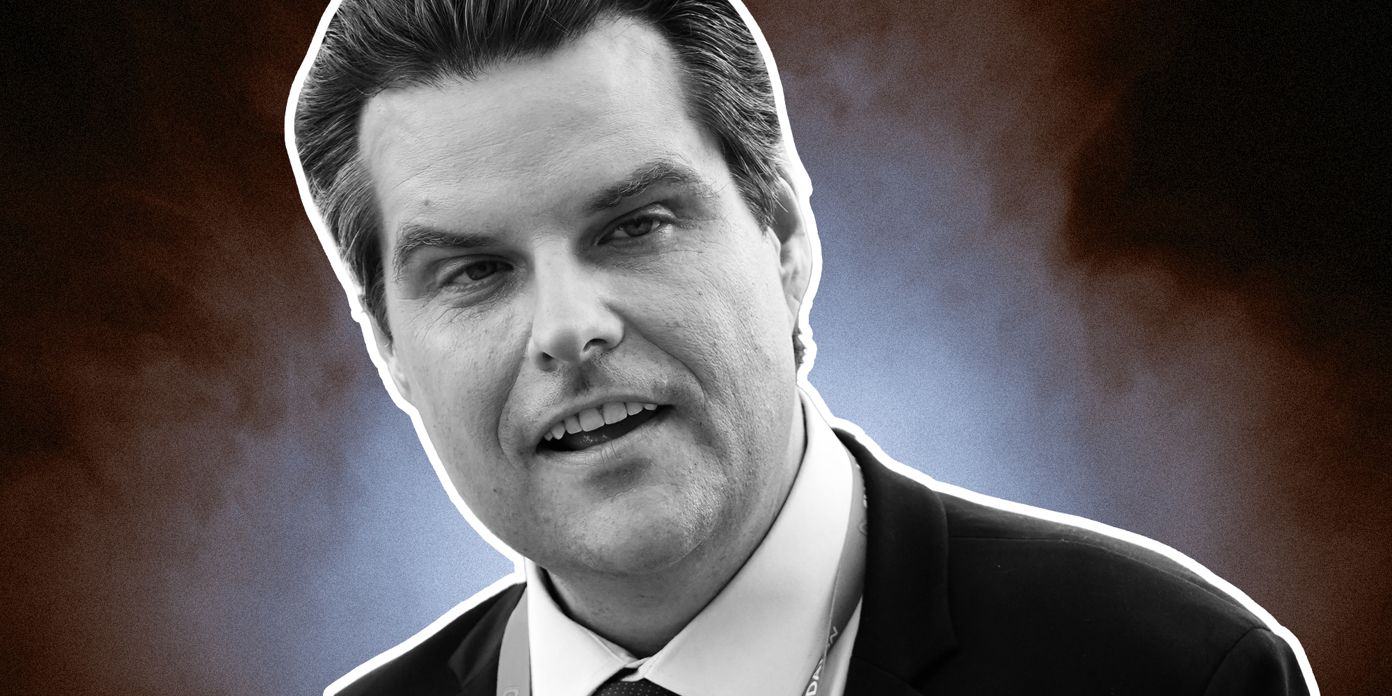 Matt Gaetz in front of smokey background