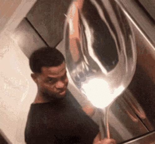 comically large spoon gif