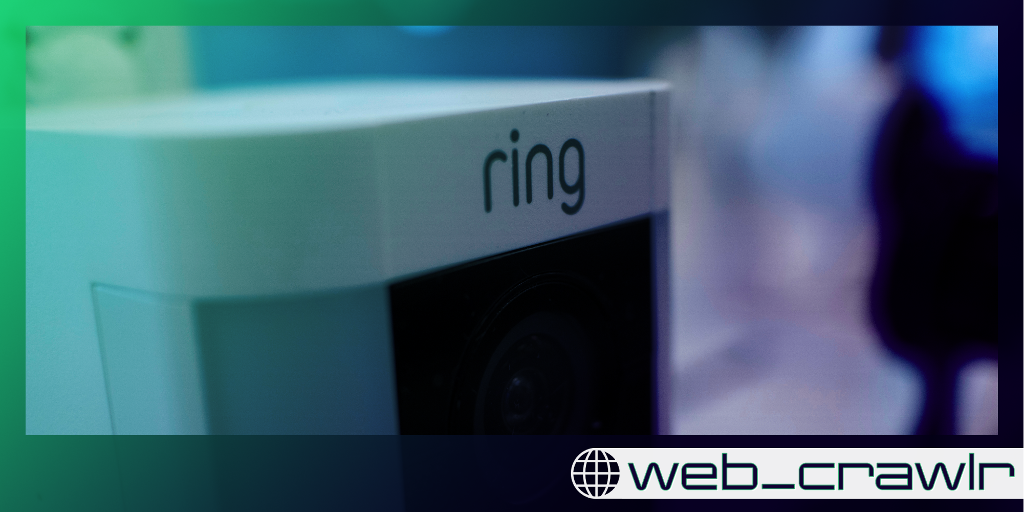 A Ring doorbell. The Daily Dot newsletter web_crawlr logo is in the bottom right corner.