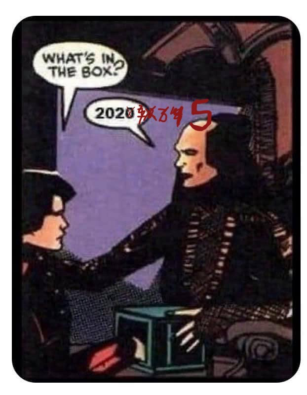 New year memes, text reads, "What's in the box? 2025"