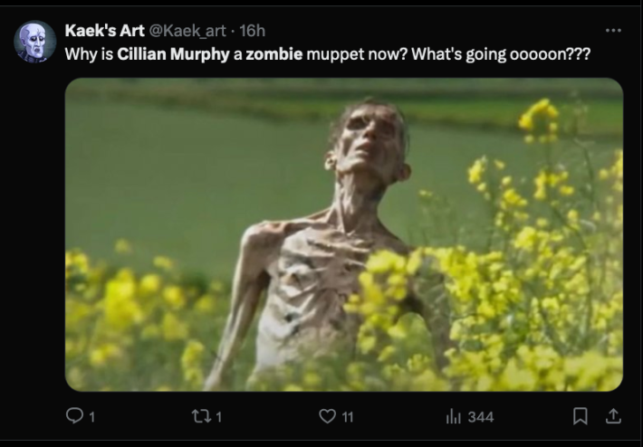 An X reaction to Zombie Cillian Murphy clip from trailer