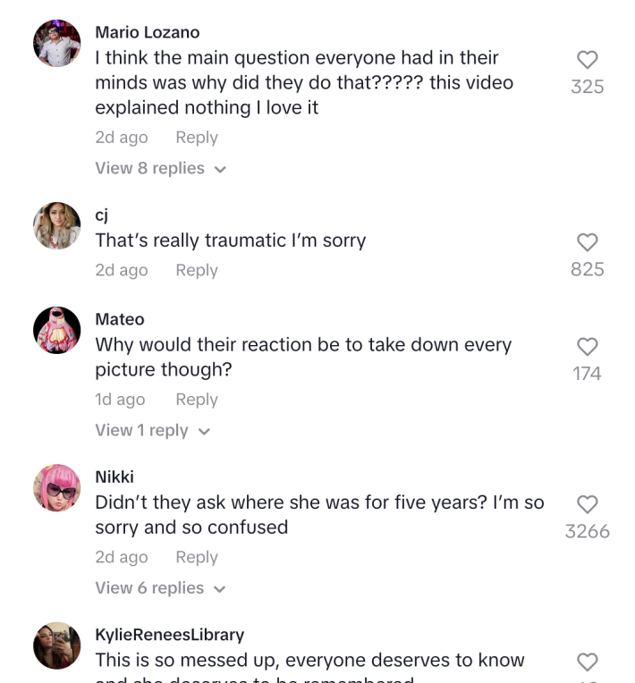 A screenshot of TikTok reactions from Annie Niu's follow up Q&A Post.