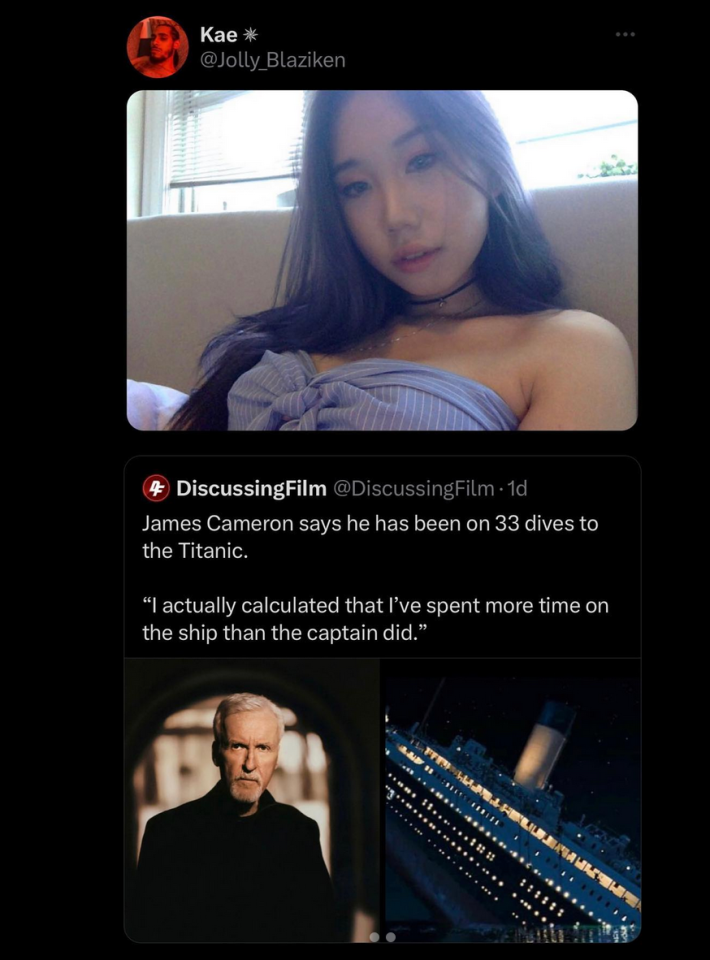 A variation on "I have that shirt kinda too" meme