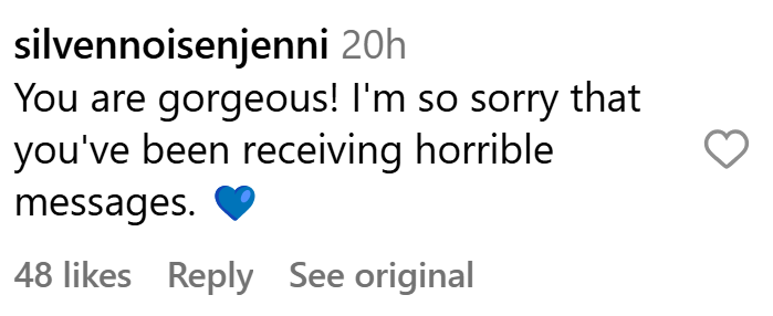 Instagram comment on a post by Finland's first Brown St. Lucia. It reads, "