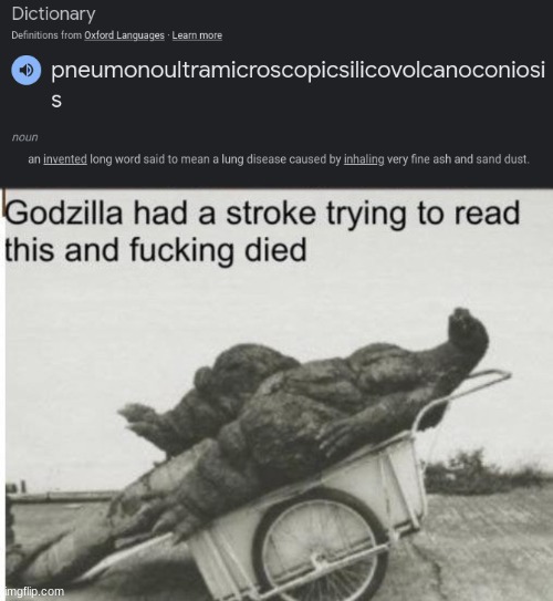 dictionary godzilla had a stroke