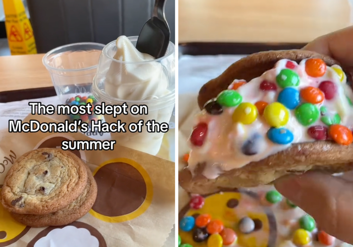 ice cream sandwich mcdonalds hack