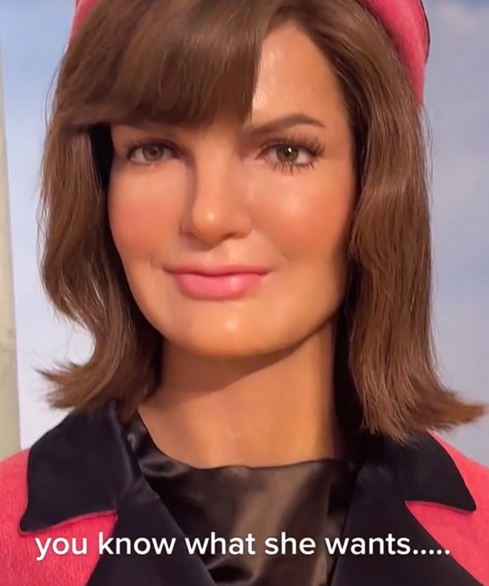 jackie kennedy wax statue "you know what she wants" tiktok