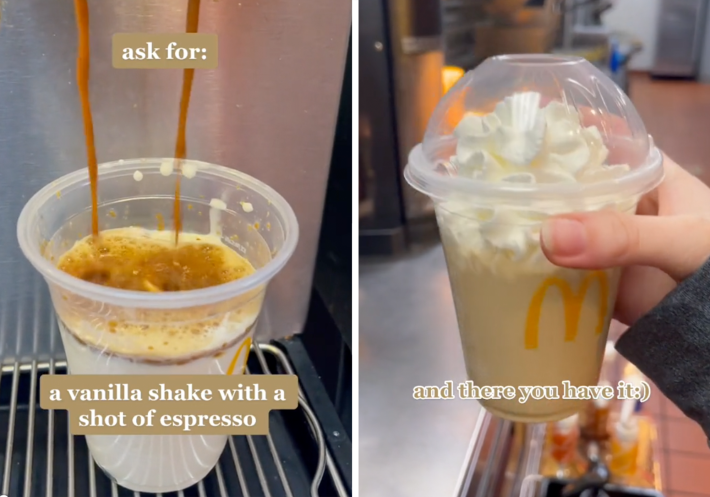 mcdonalds vanilla shake espresso hack