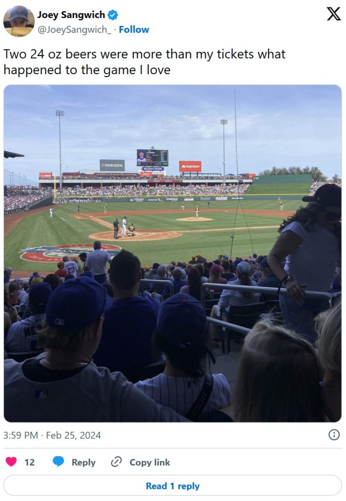 baseball game prices what happened to the game i love