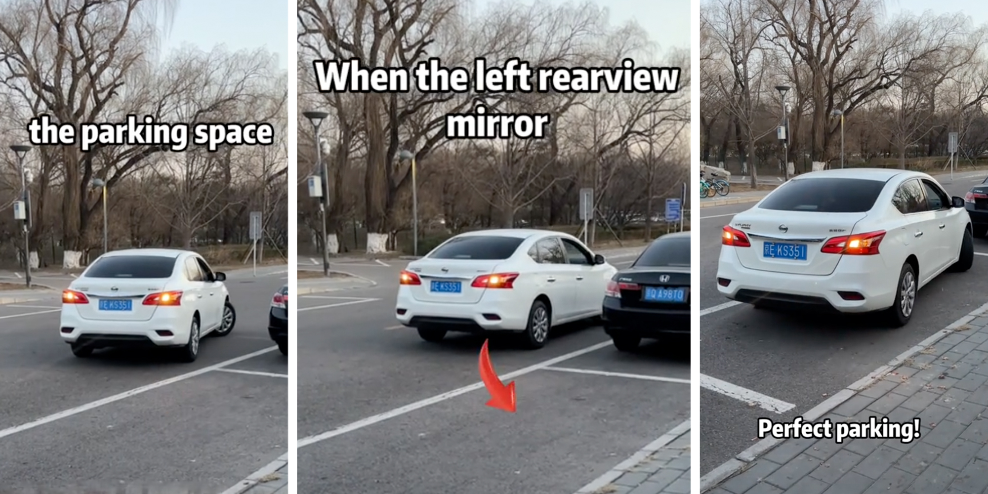 Three Split of car parallel parking