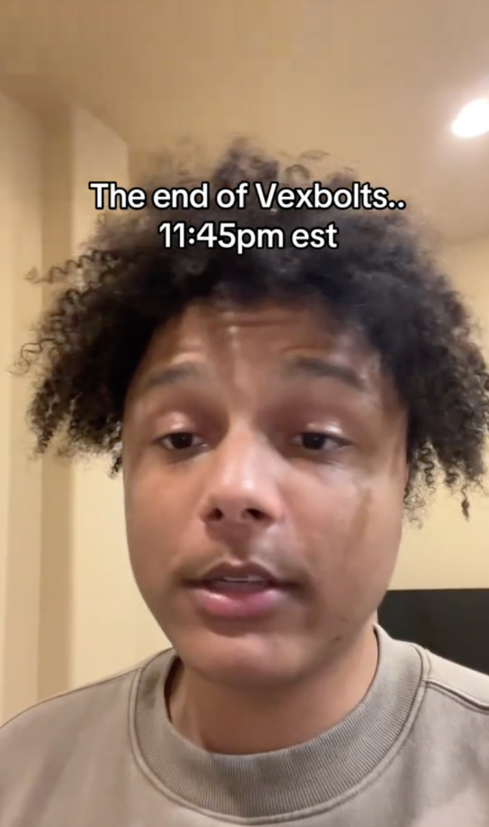 Still from Vexbolts tik tok on Dec. 31 2024