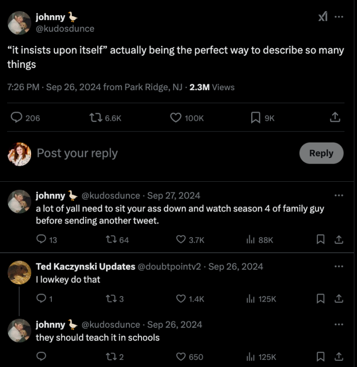 Praise for it insists upon itself