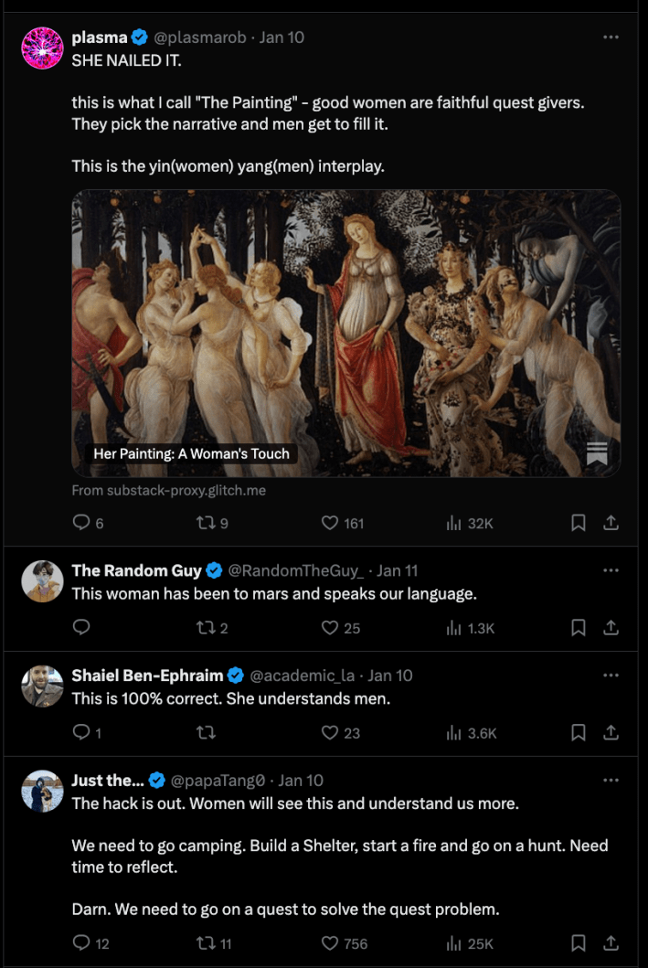 Responses to the TikTok on X