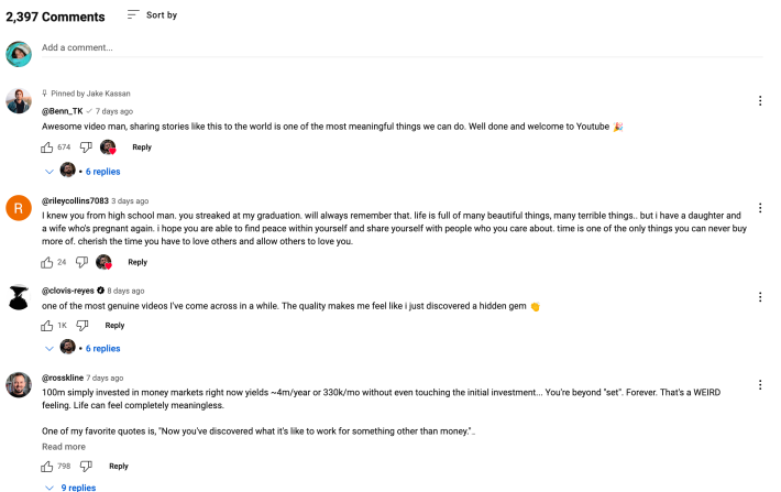 A youtube screenshot of Kassan's youtube video