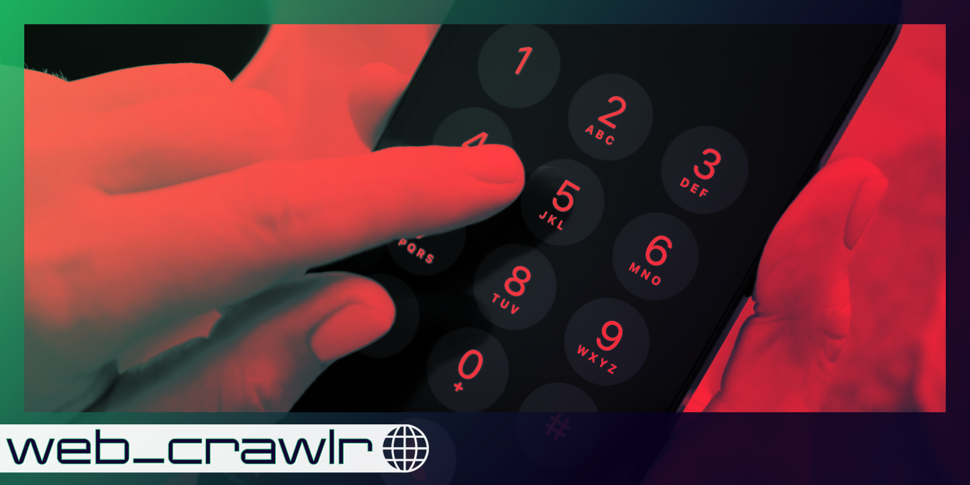 Finger putting numbers into phone