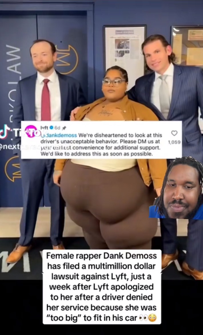 TikToker reacting to rapper Dank Demoss's lawsuit against Lyft.