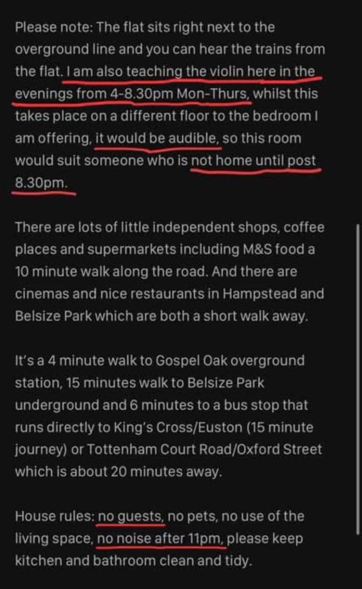 Hampstead Heath Park apartment listing roasted