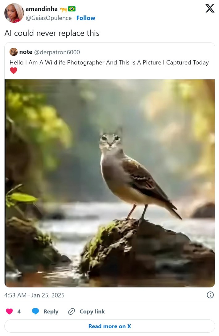 ai could never replace hello i am wildlife photographer meme
