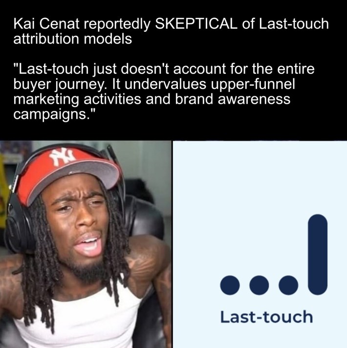 kai cenat is reportedly skeptical of last-touch attribution models