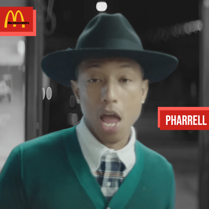 pharrell fast food famous workers