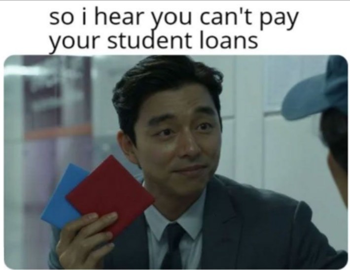 so i hear you can't pay your student loans squid games season 2