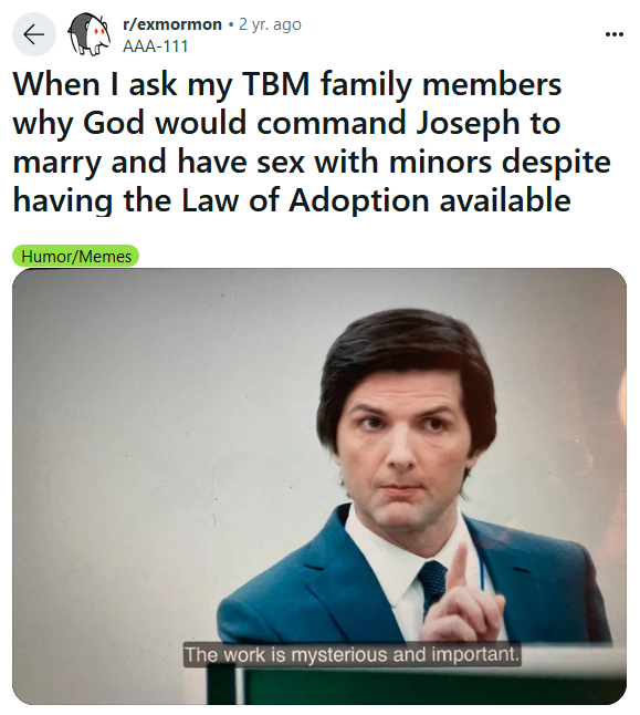 The work is mysterious and important meme about the Book of Mormon.