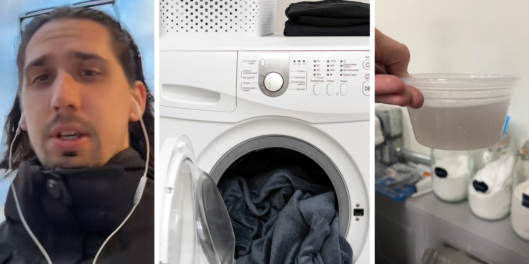 man shares information about water