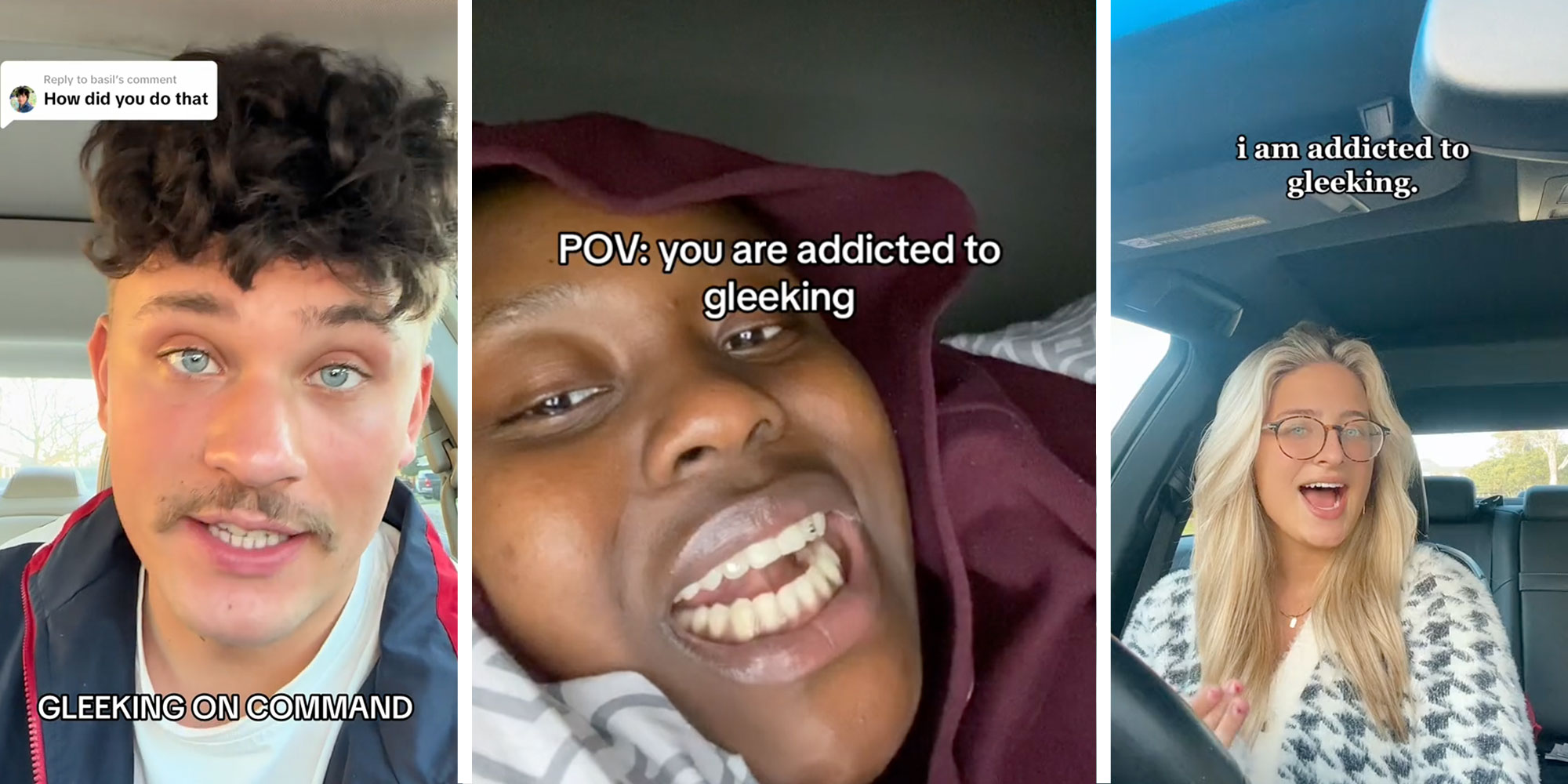 Screenshots of Tiktok users @ brennanyoungin, @savernelive and @averykatherinewood.