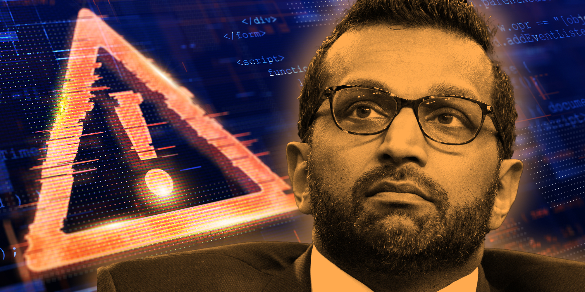 Kash Patel over ransomware image