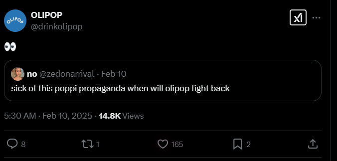 Screenshot from X post discussing poppi soda vending machine