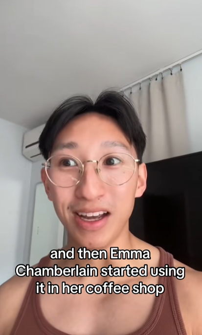Screenshot of a TikTok video discussing chamberlain coffee whitewashing