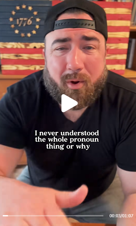 Screenshot from a TikTok post from kyle coulahan pronouns