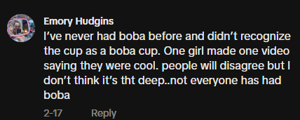 Screenshot of a TikTok video discussing chamberlain coffee whitewashing