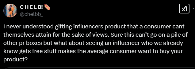 Screenshot from X post discussing poppi soda vending machine