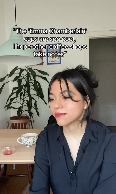 Screenshot of a TikTok video discussing chamberlain coffee whitewashing