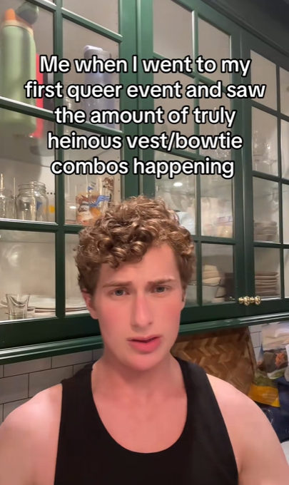 Screenshot from a TikTok post discussing kyle coulahan pronouns