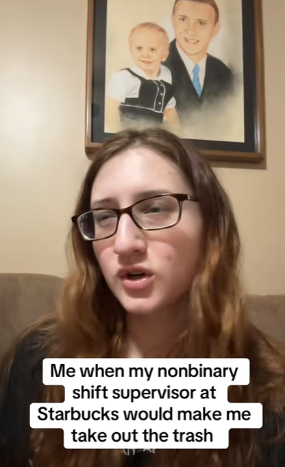 Screenshot from a TikTok post discussing kyle coulahan pronouns