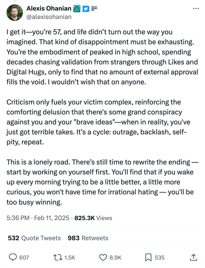 Alexis Ohanian's clapback to Jason Whitlock.