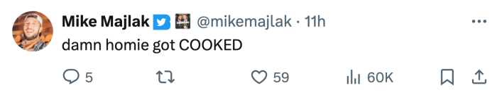 Reaction to Alexis Ohanian's clapback, text reads, "damn homie got COOKED"