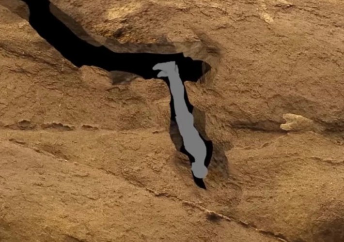 "A diagram of how John Edward Jones was stuck for 27 hours in Nutty Putty Cave before passing away"