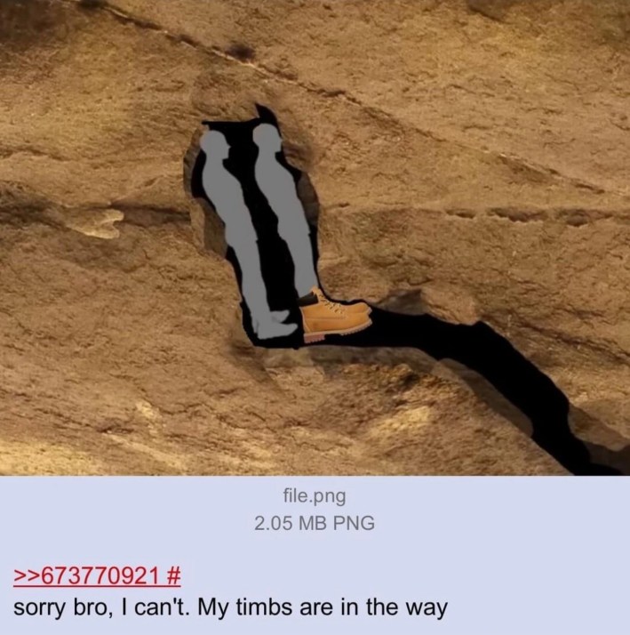 cave diver with timbs