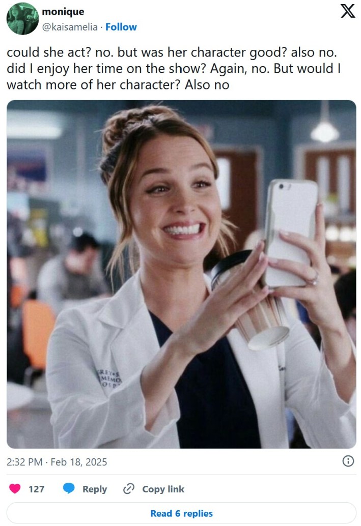 Jo Wilson Grey's Anatomy "could she act?"