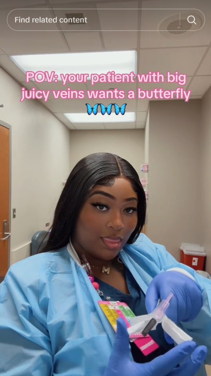 pov your patient with the juicy veins wants a butterfly