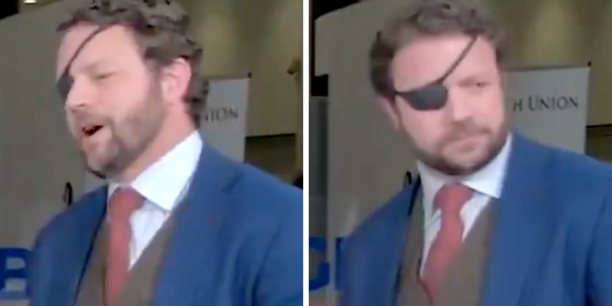 Dan Crenshaw talking(two split)