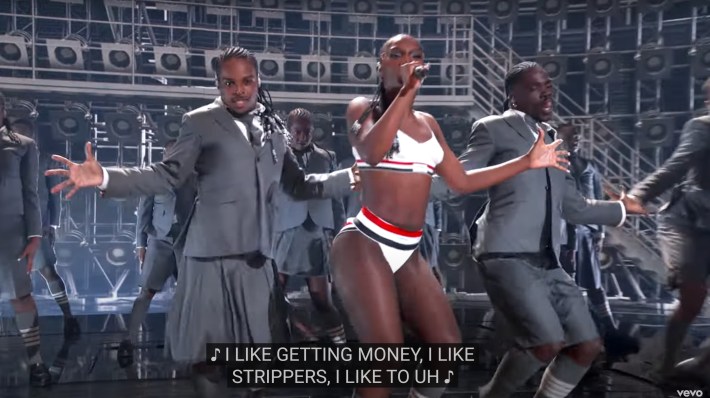 Doechii performing DENIAL IS A RIVER